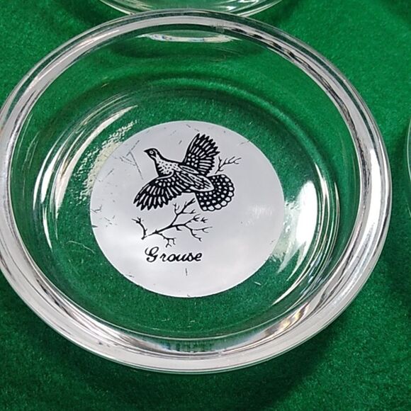 Glass Coin/Key/ Ash Tray four different game bird's one each tray country - Picture 2 of 9